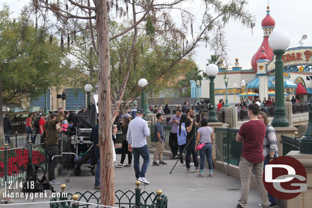 Some filming going on near the entrance to the Pier.