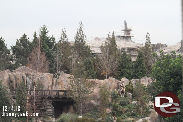 A look at Star Wars: Galaxy's Edge work from the river.