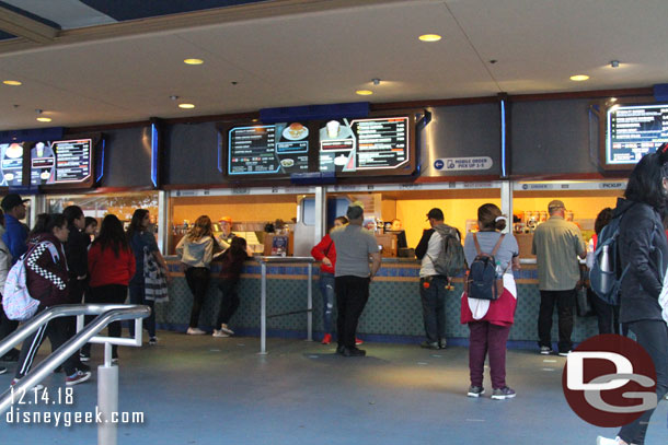 At Tomorrowland Terrace most of the metal lanes have been removed.