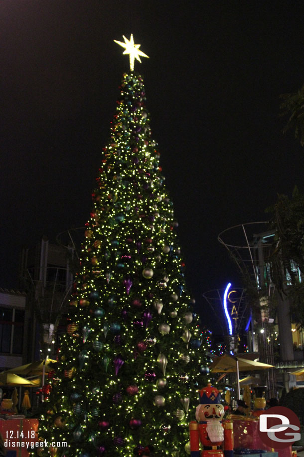 Downtown Disney Christmas tree this evening.