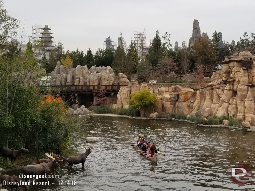 The canoes and both boats were in operation today.