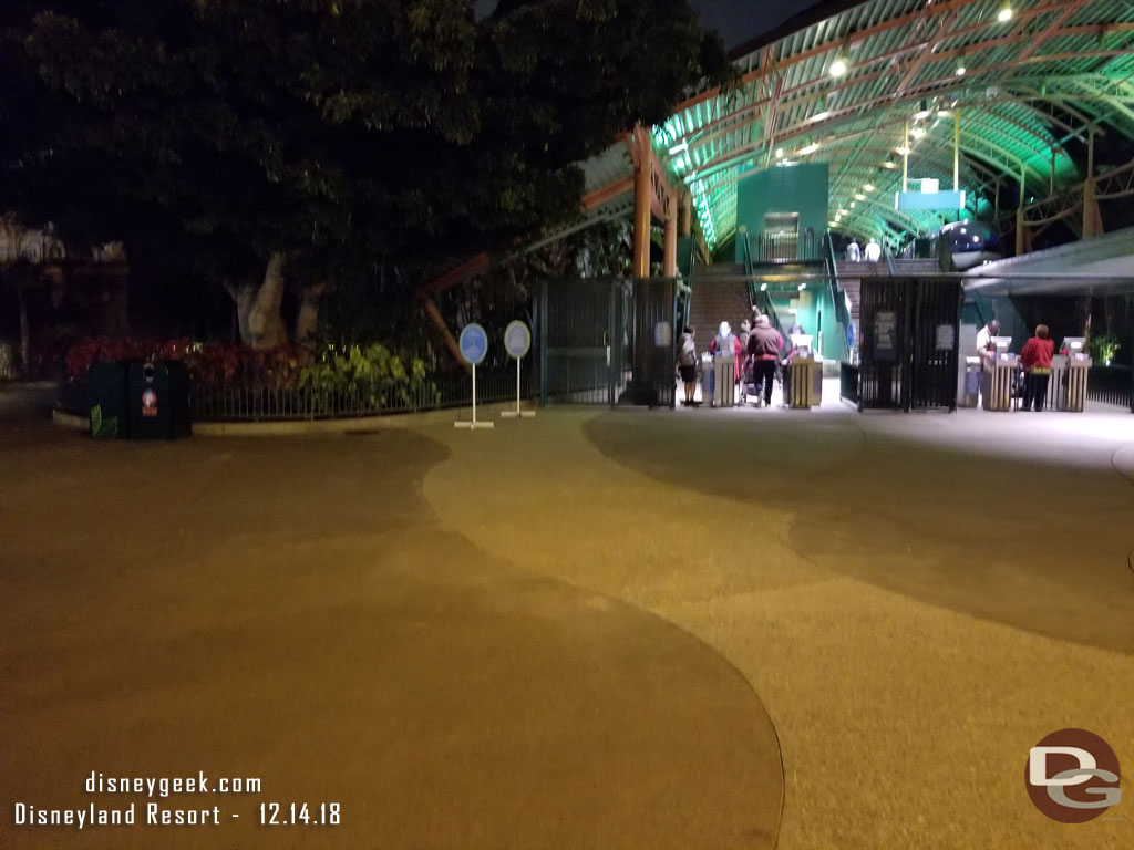 The walls are gone from near the Monorail station too. The queue area has been removed and it is just a large open space now.