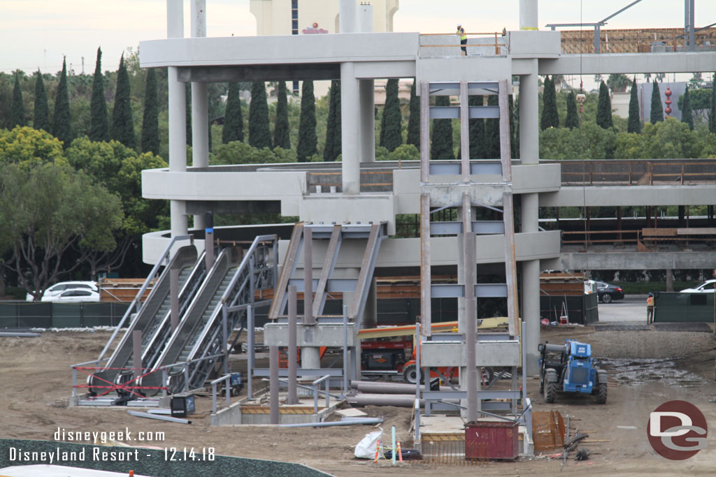 Escalators are being installed for the new structure.