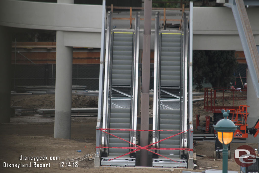 A look at the second floor escalators.