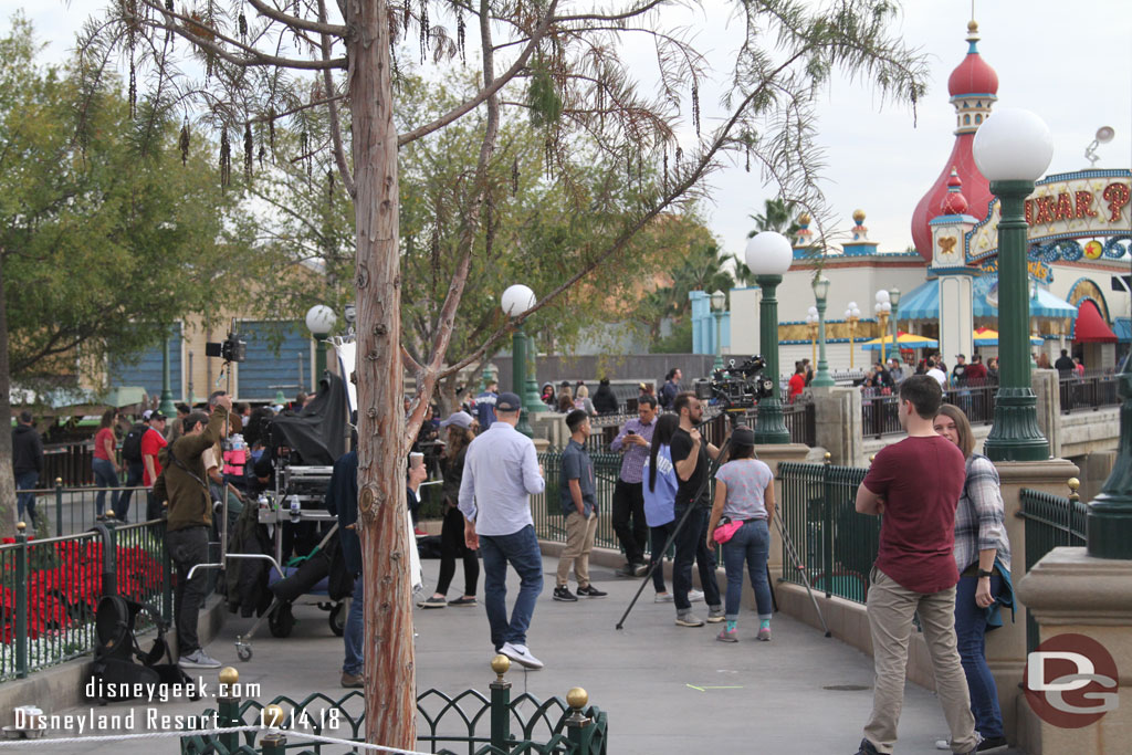 Some filming going on near the entrance to the Pier.