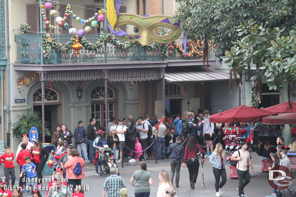 The line for the Nightmare Before Christmas meet and greet.