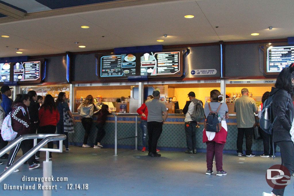 At Tomorrowland Terrace most of the metal lanes have been removed.