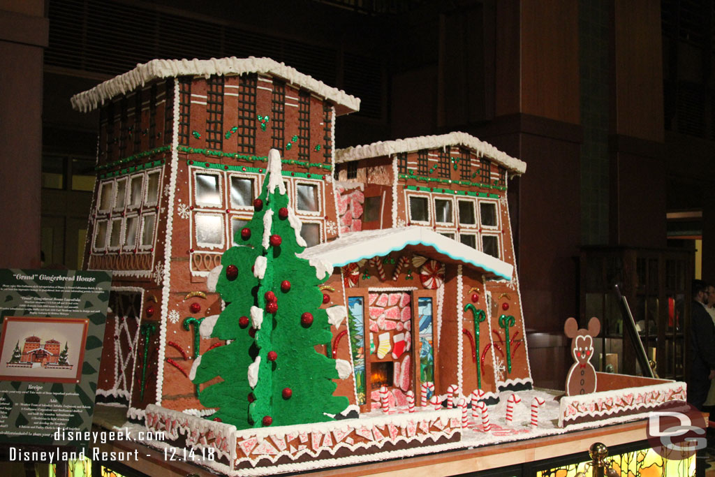 The Grand Californian gingerbread house.