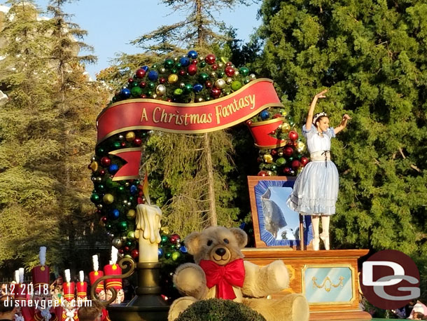 A Christmas Fantasy Parade making its way to Main Street USA