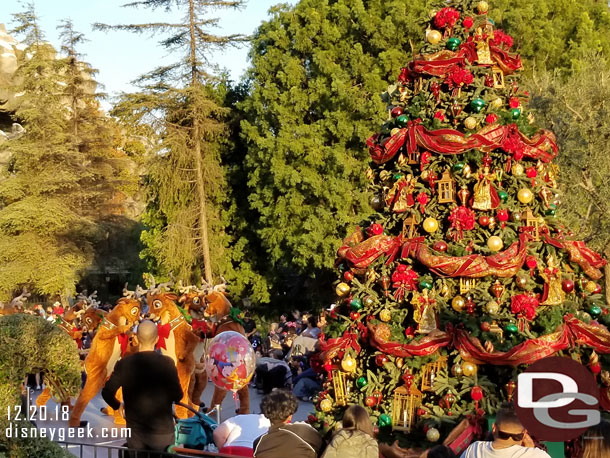 Santa's Reindeer are now the end of the parade. 