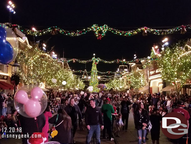 Looking down Main Street USA as I crossed near the hub.