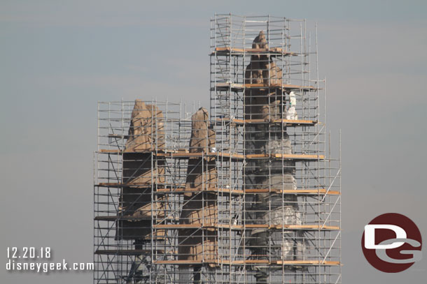 More visible progress on the trio of background spires.  Concrete is now on all three and the larger one is being painted.