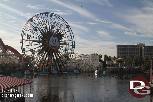 Disney announced World of Color will not return this year.  The far platform was at show level this afternoon.