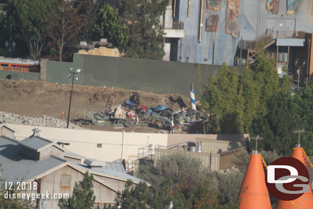 A closer look at the pile of trash which include parts of a clover, drive em buggie and more.