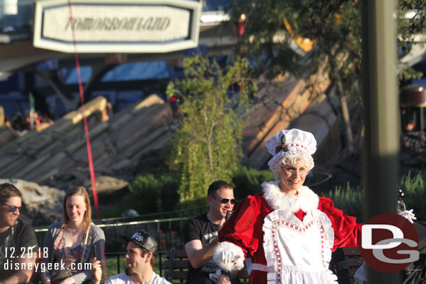 Mrs. Claus leading the mail room group.