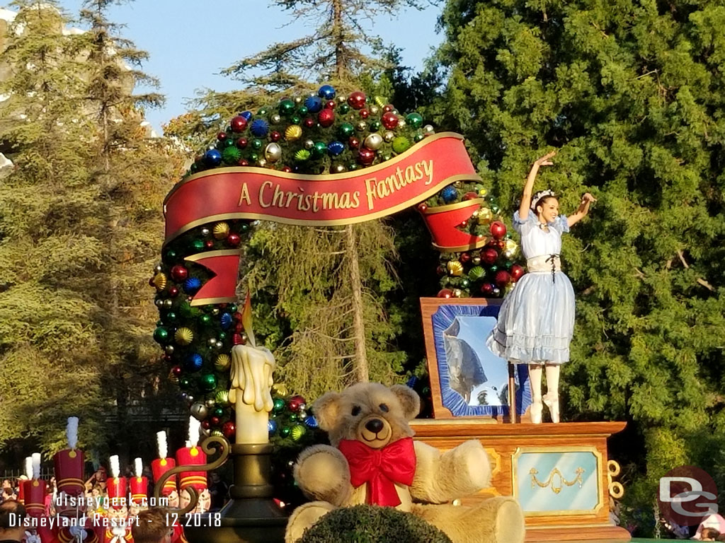 A Christmas Fantasy Parade making its way to Main Street USA