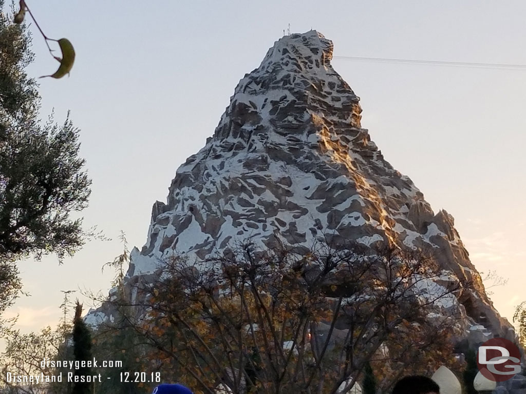 Disneyland Matterhorn from the small world queue.