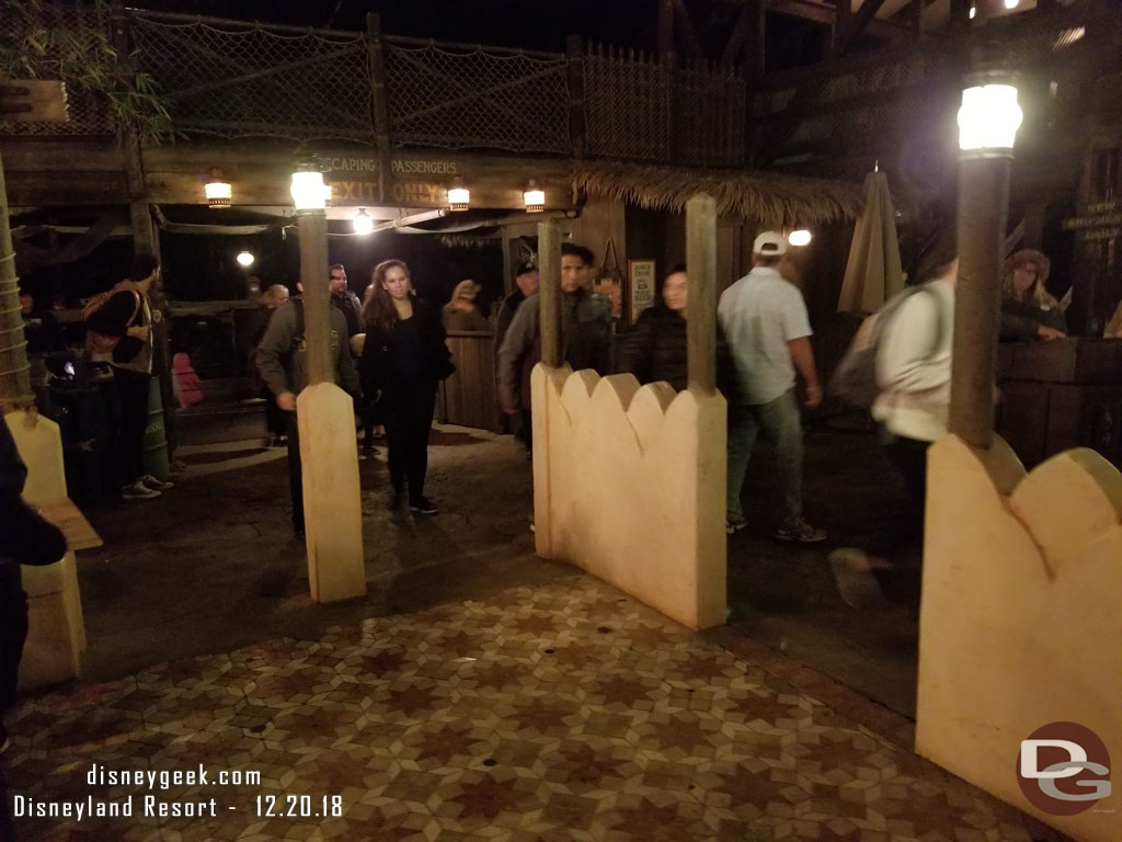 The Jungle Cruise exit traffic can flow through the courtyard 