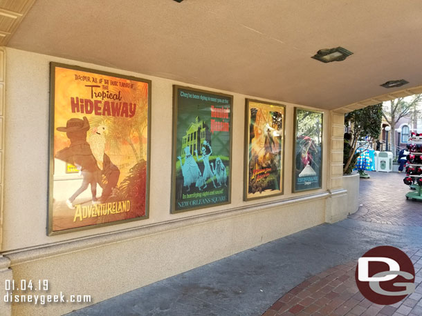 The Tropical Hideaway has a poster on the west tunnel.