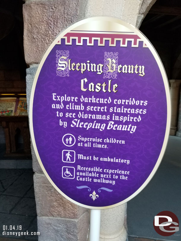 The Sleeping Beauty Walk Through will be closed during the Castle Renovation.  Here are some pictures from a walk through this afternoon.