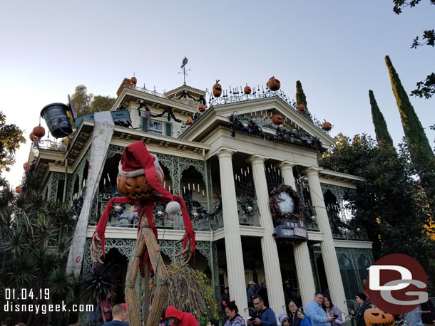 This is the final weekend for Haunted Mansion Holiday. It closes Monday to transform back to the regular show.