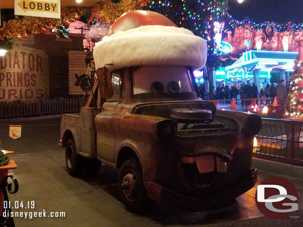 Santa Mater greeting guests.