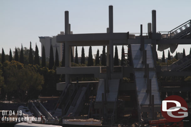 Work continues on the escalators for the top floors.  I was expecting to see at least one in since they were preparing it last visit, but instead more supporting elements have been added to the structure.