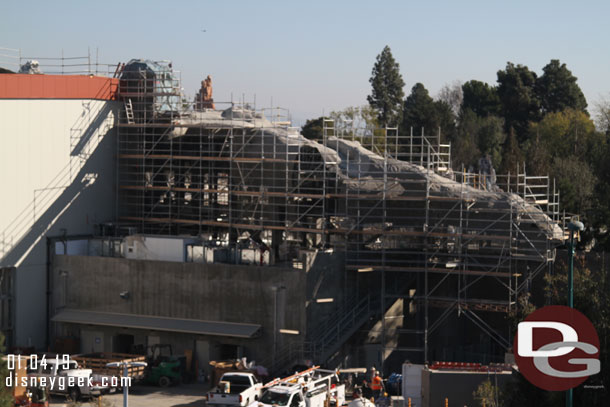 Moving over to the other side of the garage and a look at the Star Wars: Galaxy's Edge work.  Not a lot of visible progress from our limited vantage point.   