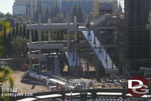 A better angle to look at the escalator progress for the new structure.