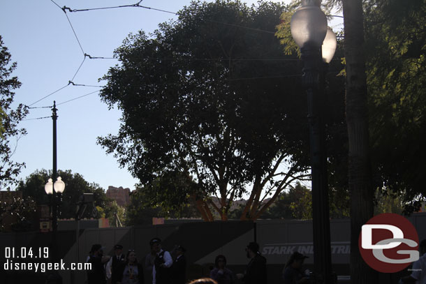 Nothing really visible on the Marvel Project from Sunset Blvd.  The far wall still features the Bugs Land look.