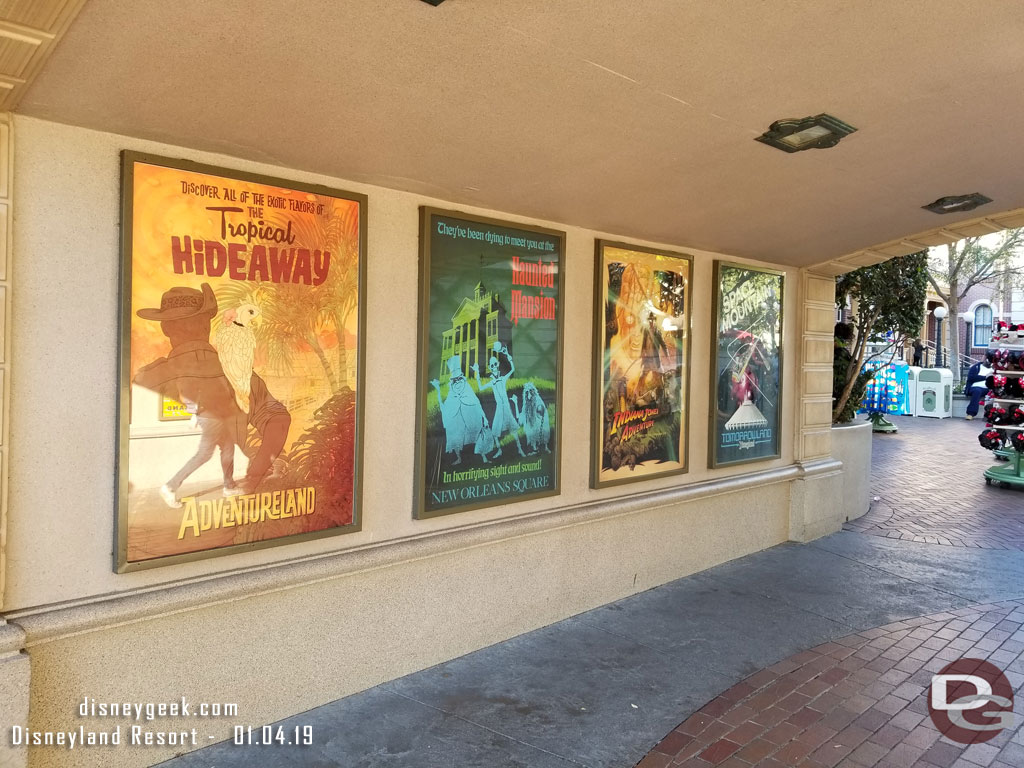 The Tropical Hideaway has a poster on the west tunnel.