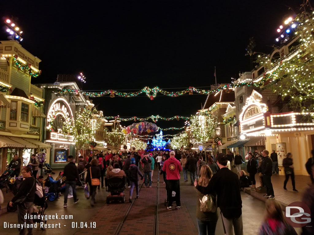 Main Street USA at 9:05pm