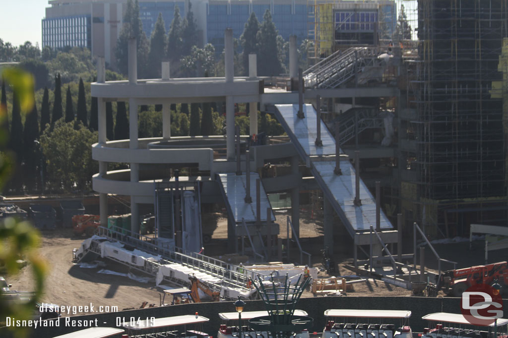 A better angle to look at the escalator progress for the new structure.