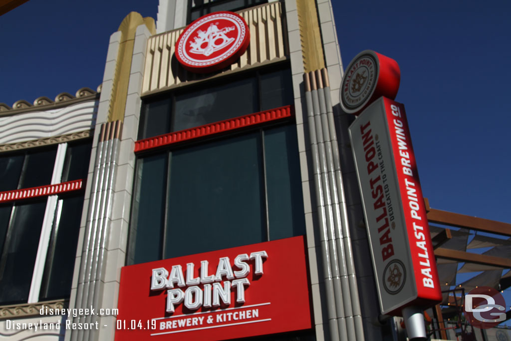 Signage for Ballast Point has been installed.