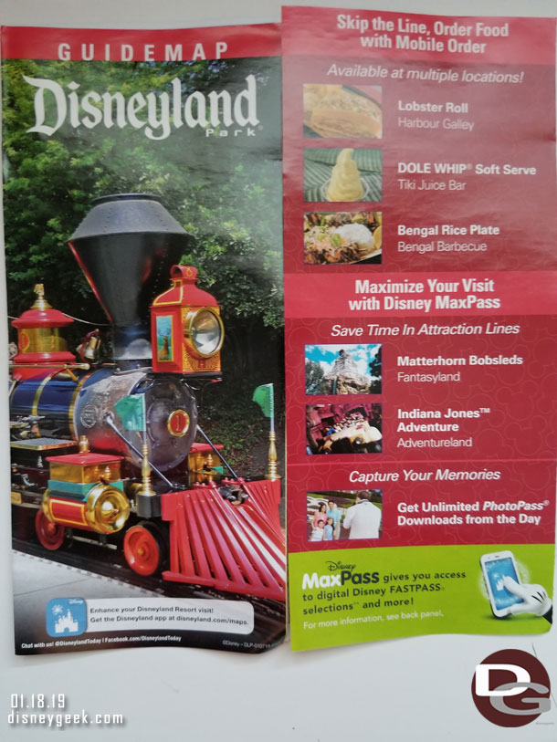 Current Disneyland Park guide.