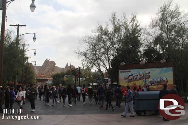 Christmas is gone from Cars Land. 