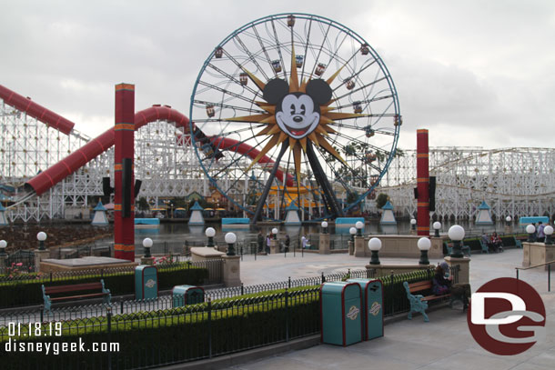 Preparations for the Lunar New Year celebration in Paradise Park.  Mulan's Procession will be extended to here this year.