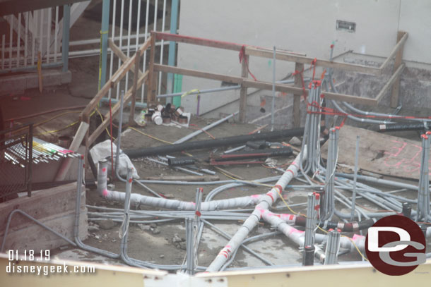 A look at the conduit and piping for the Inside Out Emotional Whirlwind (again no opening date has been announced).