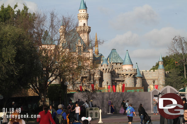 Sleeping Beauty Castle has walls up for a renovation project.  I will head that way in a while.