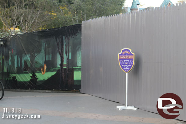 As you walk toward Fantasy Faire a scene from Sleeping Beauty is on the wall.