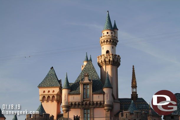 A closer look at the current state of the castle before it is covered up.