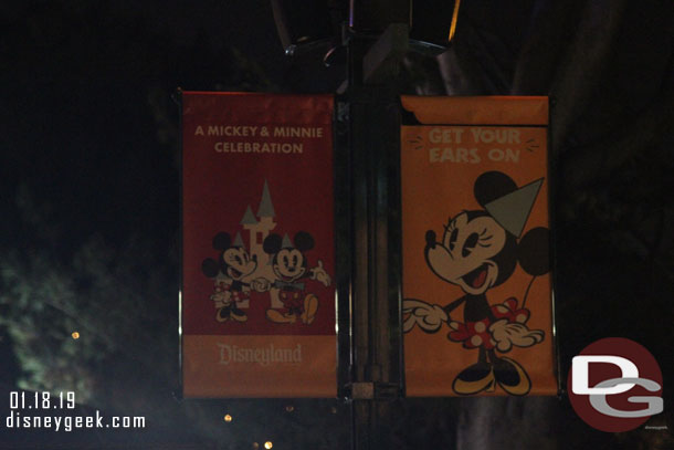 After dinner walked through Downtown Disney.  Banners for Get Your Ears On line the walkway.