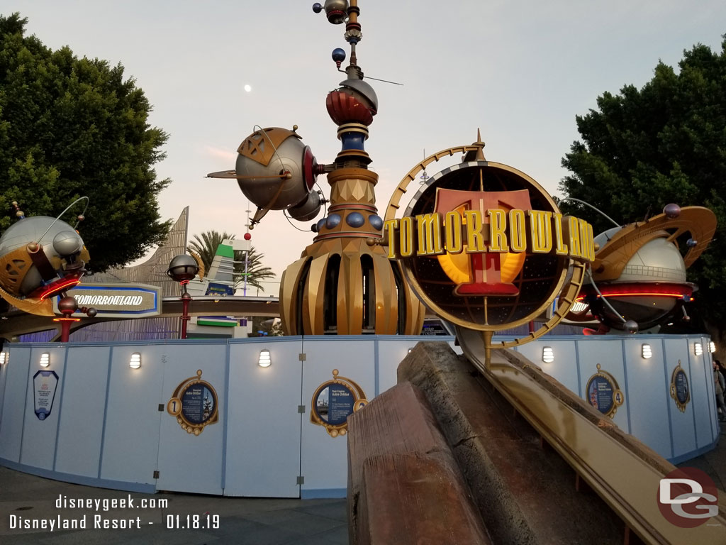 The entrance to Tomorrowland.