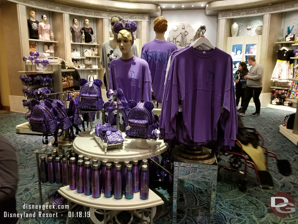 Elias & Co has a lot of purple merchandise front and center.