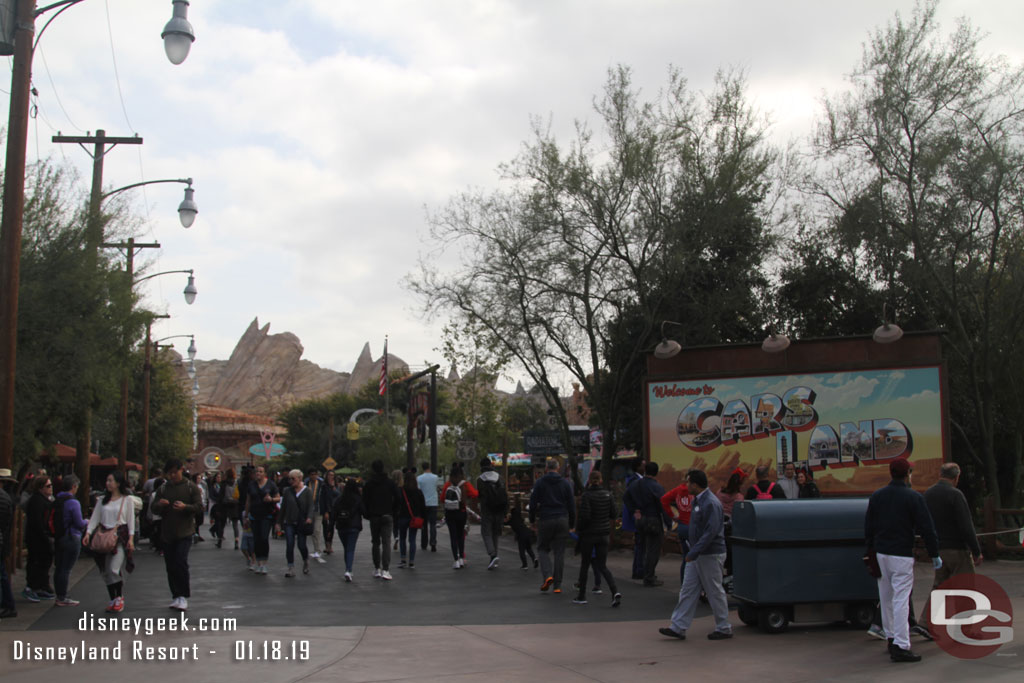 Christmas is gone from Cars Land. 