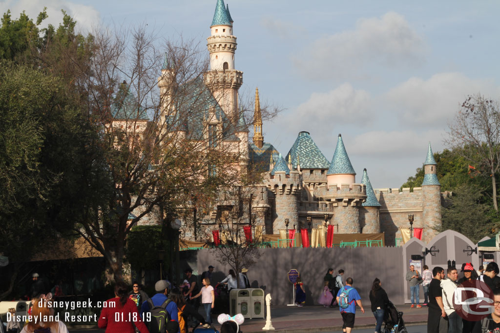 Sleeping Beauty Castle has walls up for a renovation project.  I will head that way in a while.