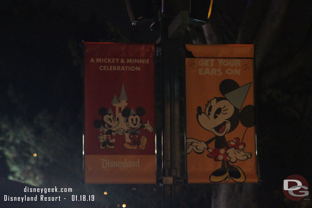 After dinner walked through Downtown Disney.  Banners for Get Your Ears On line the walkway.