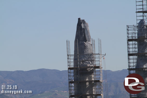 A closer look at what appears to be the finished spire.