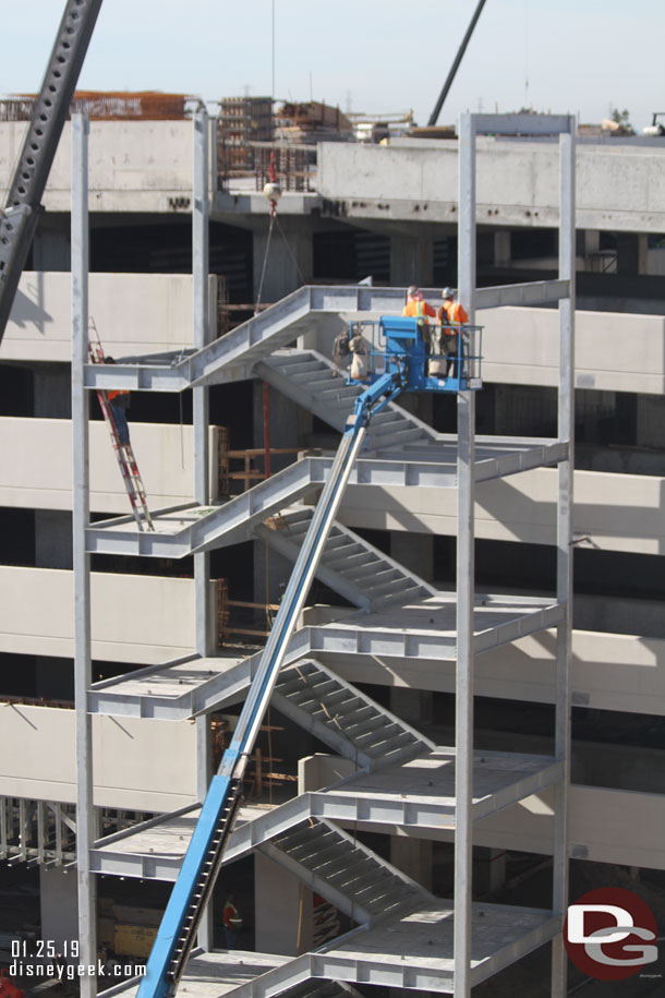 A stairwell was being installed.