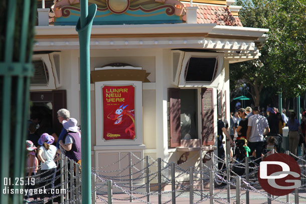 Lunar New Year ad on the ticket booth sign as I walked by.